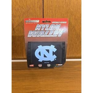 North Carolina Tar Heels Nylon Tri-Fold Wallet [NEW] Vinyl Trifold Billfold ID